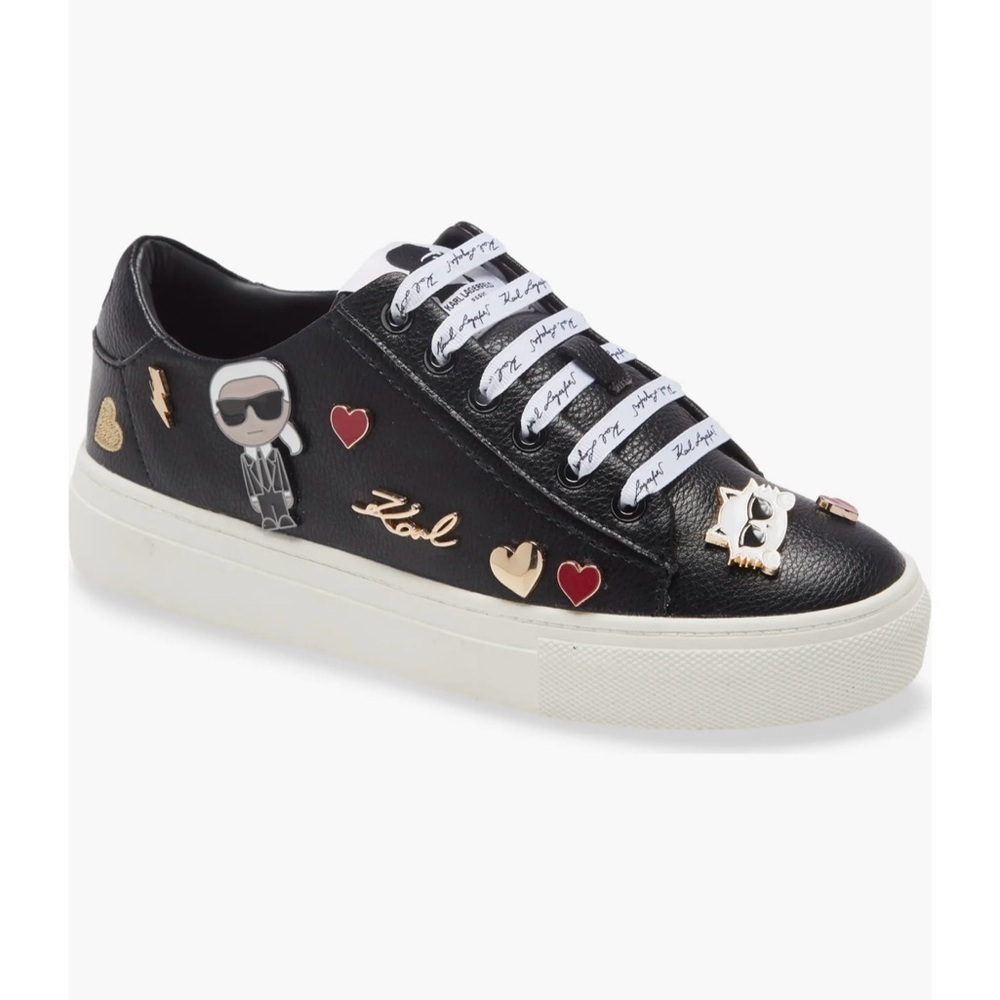 New KARL LAGERFELD Cate Pin Logo Sneaker (Women) size 6.5